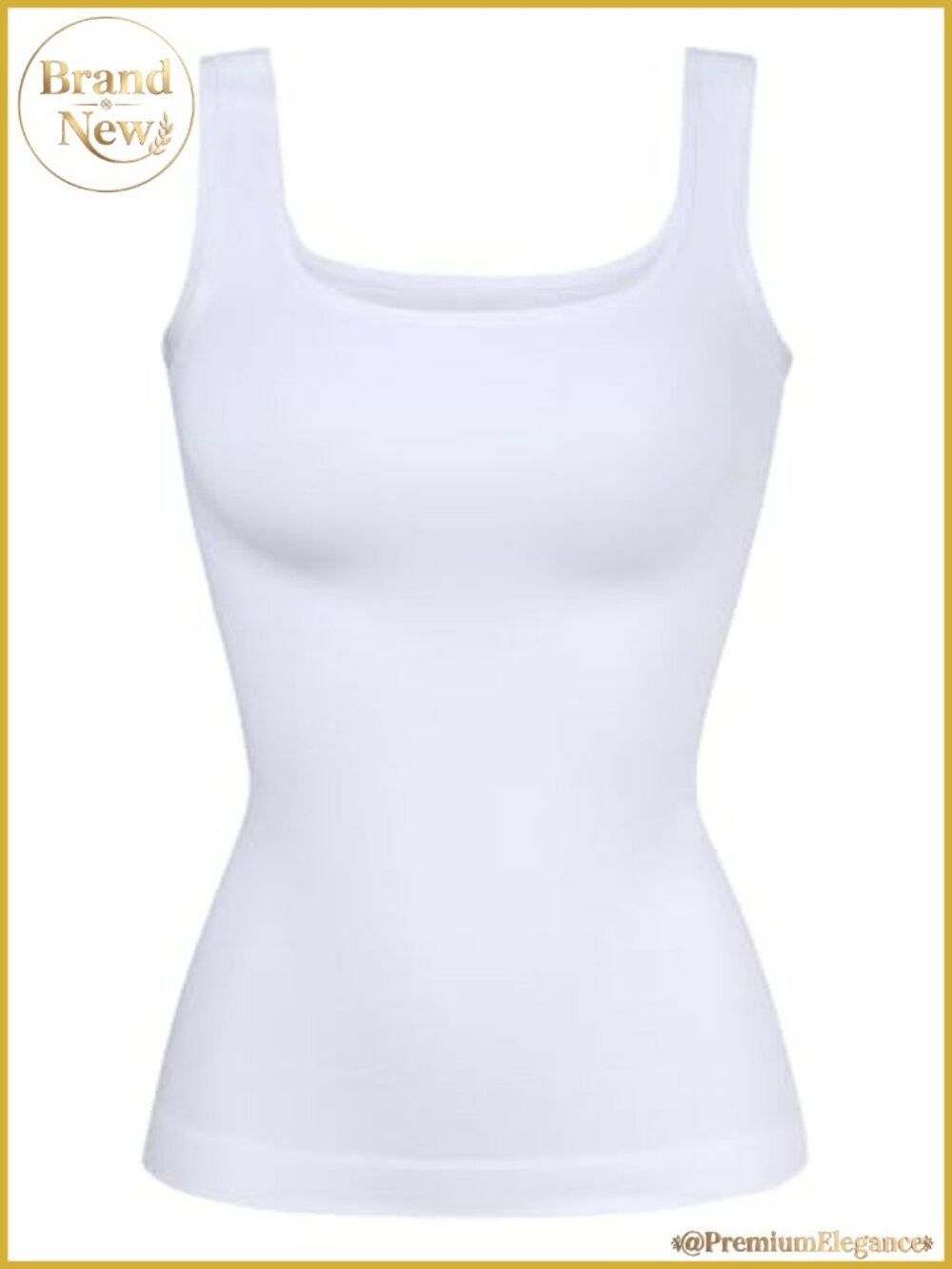 Seamless Shapewear Tank Top Square Neck Tummy Control Compression